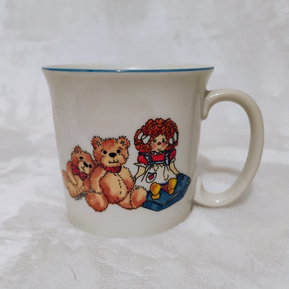 Vintage Lucy & Me Rigg 1979 Enesco Teddy Bear Toys Rag Doll Cup Mug Coffee Tea‎